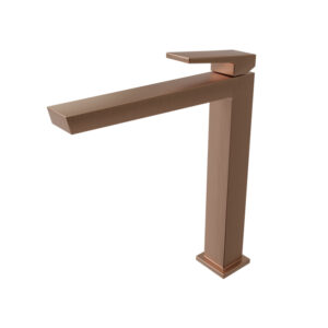 SQUARE Lavabo Bataryası Brushed Copper