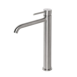 ROUND INOX Tek Kollu Lavabo Bataryası Brushed Stainless Steel