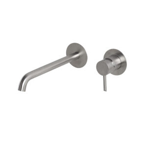 ROUND INOX Tek Kollu Lavabo Bataryası Brushed Stainless Steel