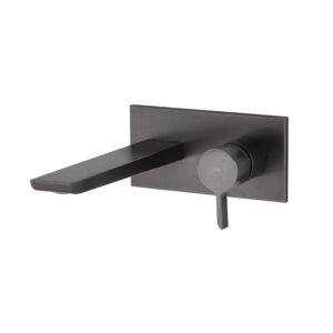 OXO Duvardan Lavabo Bataryası Brushed Titanium