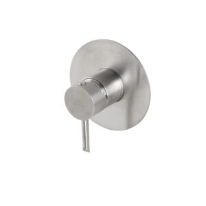 ROUND INOX Tek Kollu Duş Bataryası Brushed Stainless Steel