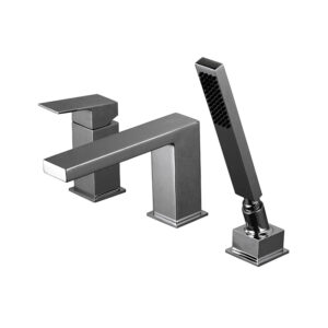 SQUARE 3 Parçalı Küvet Bataryası Titanium