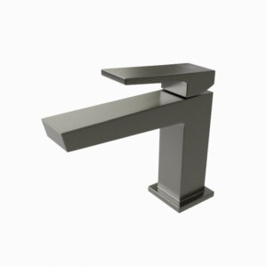 SQUARE Lavabo Bataryası Brushed Titanium