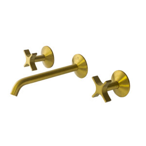 LIGNAGE Duvardan Lavabo Bataryası Brushed Gold Carrara