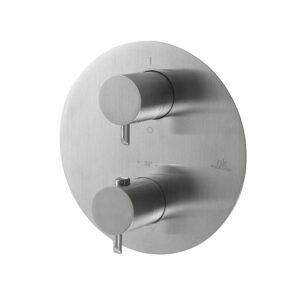 ROUND INOX Tek Kollu Duş Bataryası Brushed Stainless Steel