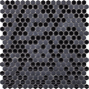 GLAZE MINI HEXAGON BLACK