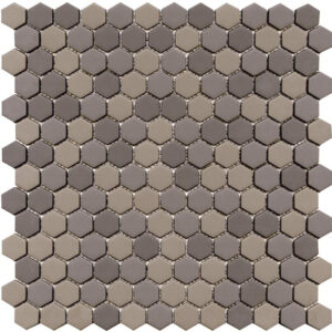 GLAZE HEXAGON GREYS MATT