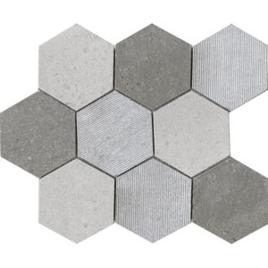 WORLD HEXAGON TEXTURE GREY