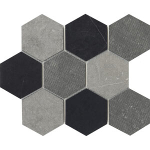 WORLD HEXAGON TEXTURE BLACK