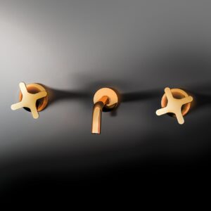 Bloom Lavabo Bataryası Brushed Gold