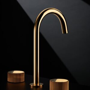 Disk Lavabo Bataryası Brushed Gold
