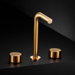 Disk Lavabo Bataryası Brushed Gold