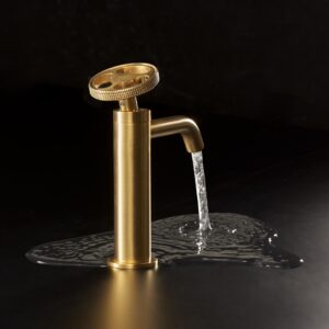 Twist Lavabo Bataryası Brushed Gold